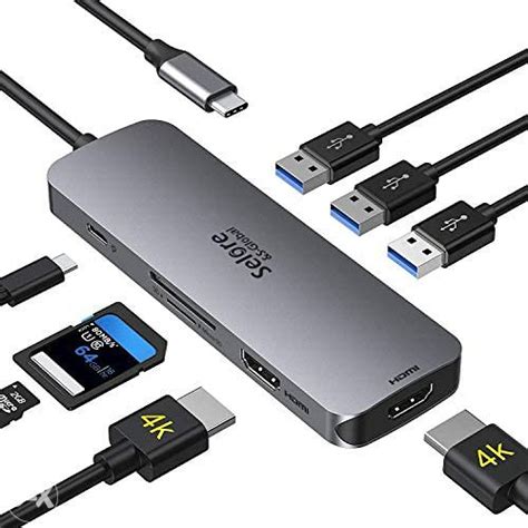 Selore USB C Dual HDMI Adapter 8 in 1 Docking Station - Docking ...