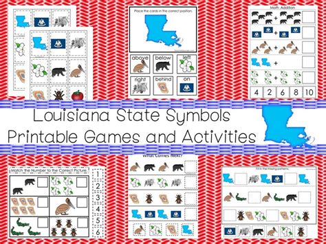 30 Louisiana State Symbols Themed Learning Games Download. ZIP - Etsy