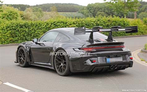 2023 Porsche 911 GT3 RS spy shots: New track star spotted for first time