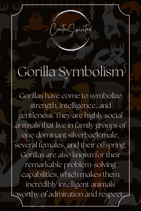 Gorilla Symbolism and Meaning - Spirit, Power, Totem Animal