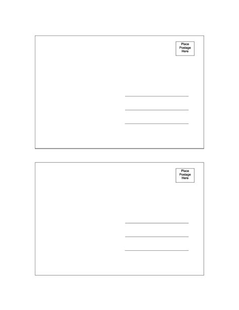 Blank 4X6 Postcard Template - Cards Design Templates