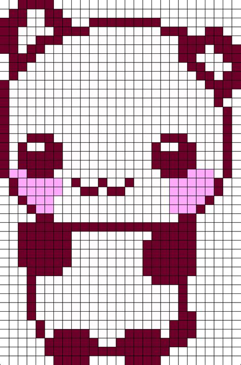 Panda Pixel Art Grid Cute - canvas-universe