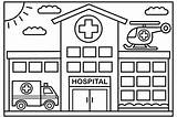 Well Designed Hospital Coloring Page  pages sketch template