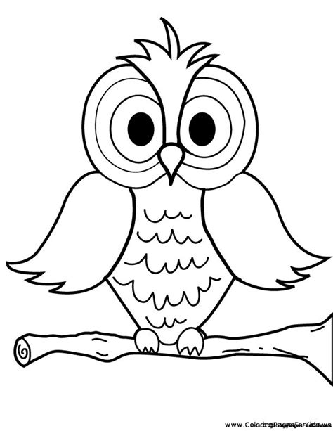 Cartoon Owl Coloring Page | Owl coloring pages, Bird coloring pages ...