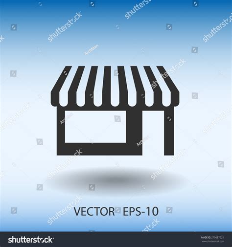 Flat Store Icon Vector Illustration Stock Vector (Royalty Free ...