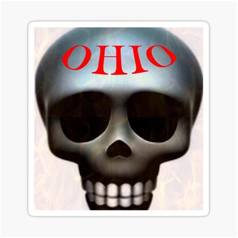 "ohio quandale skull emoji " Sticker for Sale by kubisimsek | Redbubble