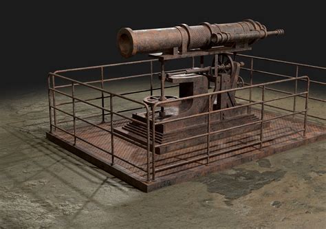 Artillery Cannon 1-Old Version | CGTrader