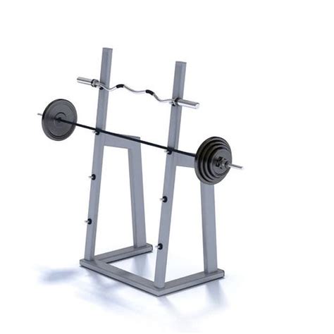 Squat Rack With Weights 3D model | CGTrader