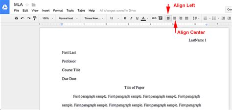 MLA Format Google Docs | MLA Format