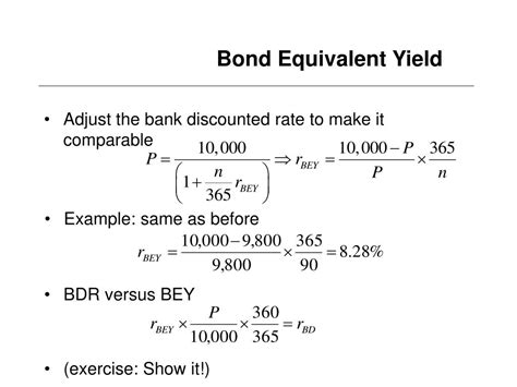 Bond Equivalent Yield vs Discount Yield - Quant RL