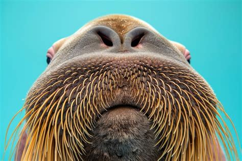 Premium Photo | Bold Walrus Moustache CloseUp