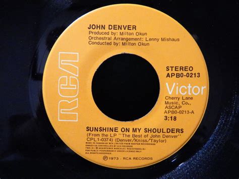 John Denver - Sunshine On My Shoulders (Vinyl) | Discogs