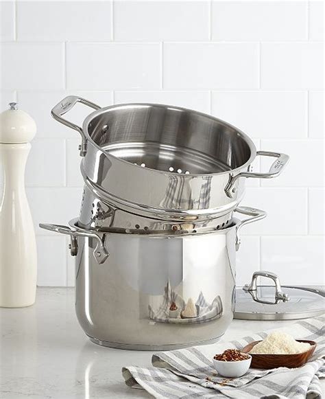 All-Clad - 6QT Stainless Steel Pasta Pot with Insert - E414S664 (DISCONTINUED)