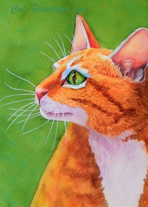 Orange Tabby Cat Painting