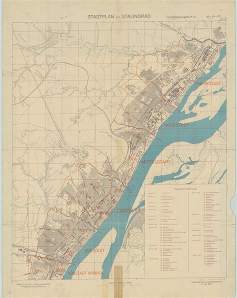 German map of Stalingrad, 1942. - Maps on the Web