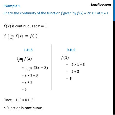 Continuity Examples