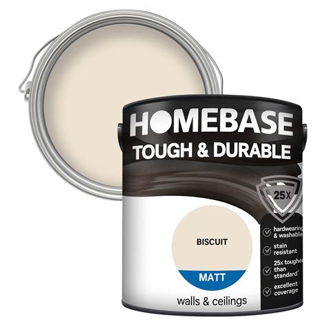 Homebase Tough & Durable Matt Paint - Biscuit 2.5L | Homebase