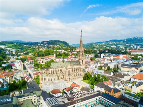 New Cathedral or Cathedral of the Immaculate Conception or St. Mary Church aerial panoramic view ...