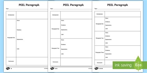 PEEL Writing Paragraph Worksheet – Twinkl (teacher made)