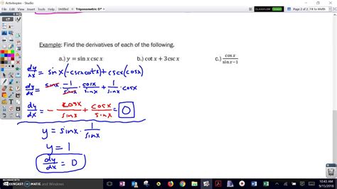 Trigonometric Derivatives- Examples - YouTube