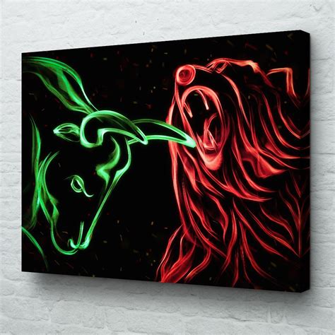 Bull vs Bear | Wall Street Bull Art | Motivational Wall Art – EPIK Canvas