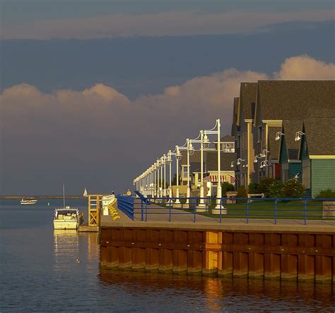 Sheboygan WI harbor at sunset following a rain storm. | Sheboygan ...