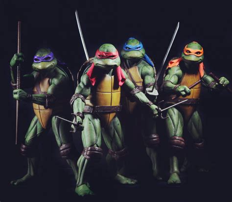 NECA Toys Teenage Mutant Ninja Turtles 1/4" Scale Figures - Movie ...