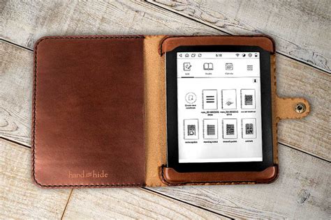 Hand and Hide Book-Style Leather Case for Mobiscribe E-Ink Tablet - Hand and Hide LLC