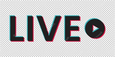 Premium PSD | Tiktok live icon design transparant