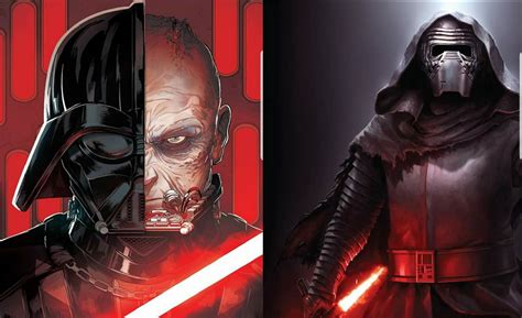 Darth Vader and Kylo Ren artwork from the canon "The Dark Side - An ...