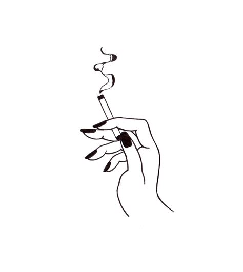 Hand Holding Cigarette Drawing / Cigarette realistic picsart smoke file ...