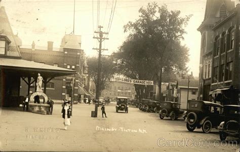 Main Street in Tilton, New Hampshire in 1924 Postcard