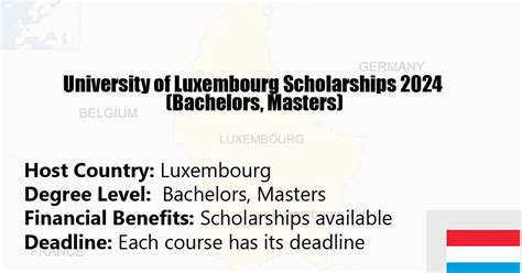 University of Luxembourg Scholarships 2024 (Bachelors, Masters) - GetFast.Pk