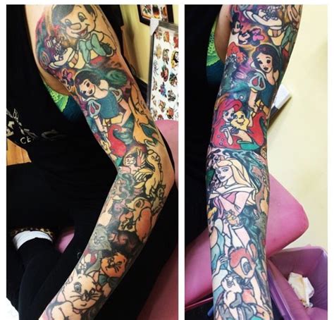 Disney sleeve Disney Tattoos, Disney Inspired Tattoos, Disney Sleeve ...