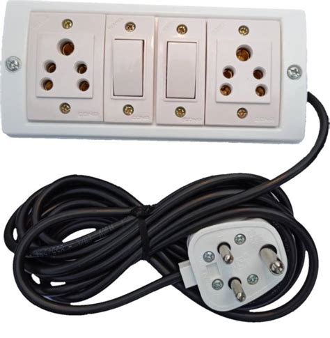 UKV Extension switch board with 2 cona sockets, 2 cona switchs - 5 Mtr ...