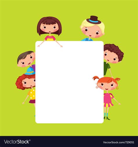 Cartoon children frame Royalty Free Vector Image