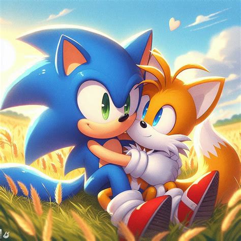 Sonic and Tails Hugging 1 by SwiftFurAI on DeviantArt