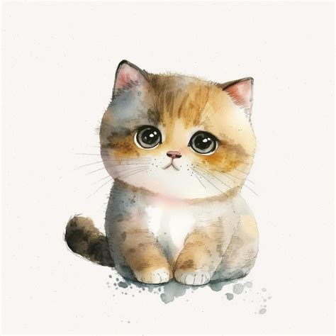 Premium Photo | Watercolor kitten