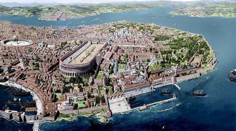 Constantinople in the 13th C. by French Artist Antoine Helbert : MapPorn | Roman city, Fall of ...