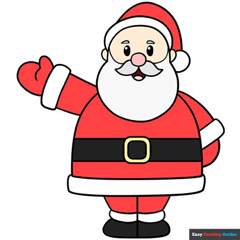 Santa Drawing Step By Step