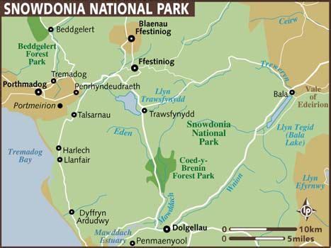 Map of Snowdonia National Park | Snowdonia national park, Snowdonia ...