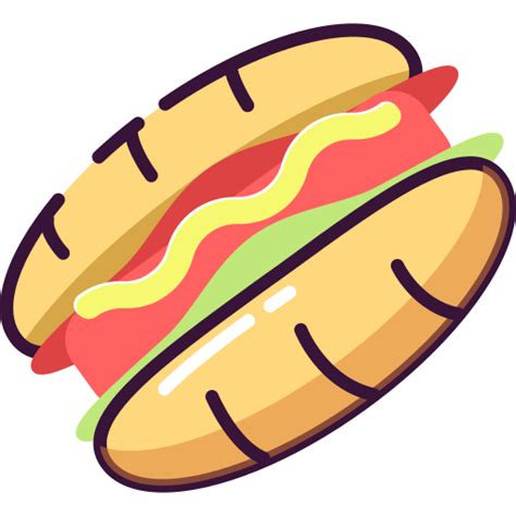 hot dog icon, hotdog icon, hamburger icon, humberger icon, junk food icon, fast food icon, food ...
