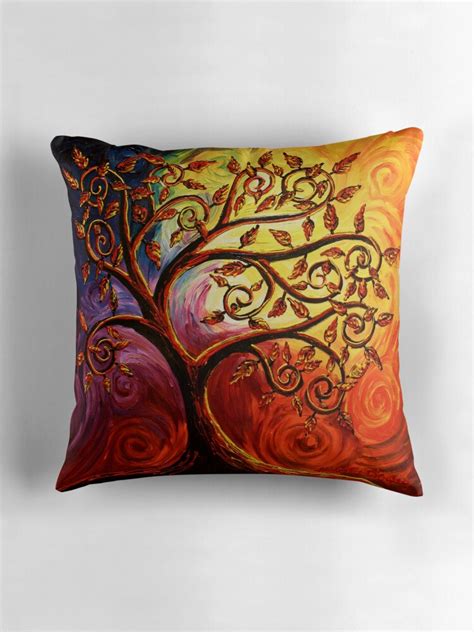 "The Tree of Life" Throw Pillows by Abstract D'Oyley | Redbubble