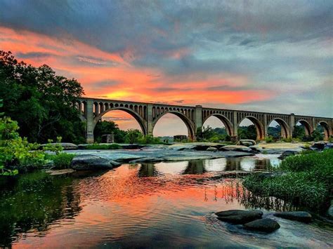 James River sunset at the A-Line Bridge. : @imamatkins #VisitRichmond # ...