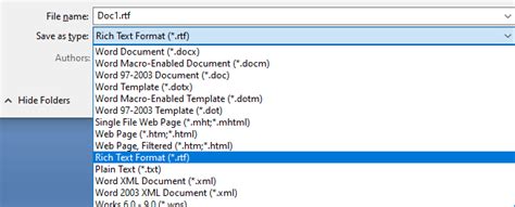 Basics of Rich Text Format (RTF)