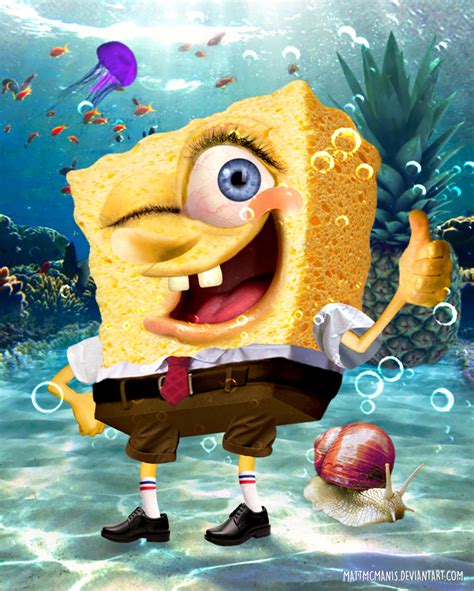 Realistic SpongeBob by mattmcmanis on DeviantArt