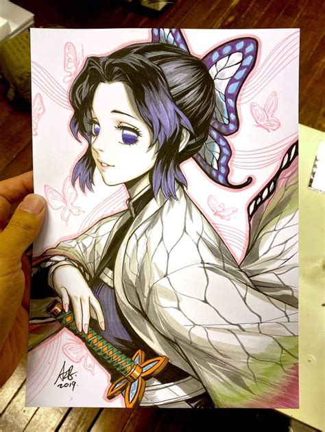 Shinobu sketch by @Artgerm : KimetsuNoYaiba