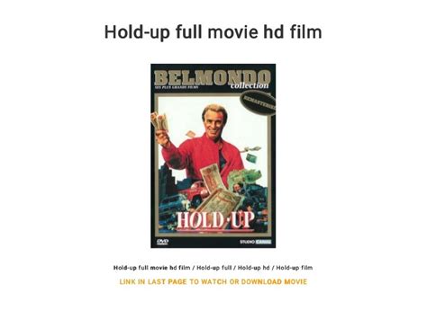 Hold-up full movie hd film