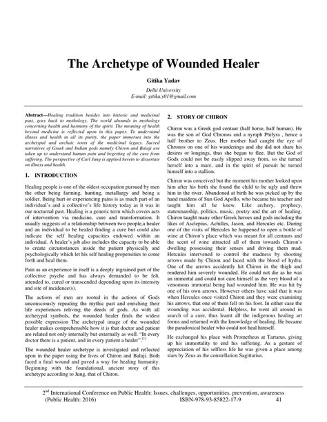 (PDF) archetype of the wounded healer