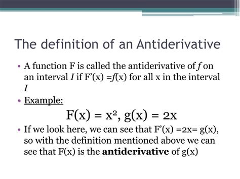 PPT - The Antiderivative PowerPoint Presentation, free download - ID:6277143